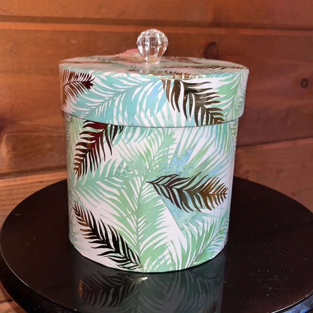 NWT Decorative Bath Tissue Holder crystal acrylic handle tassel EACH NEW DAY